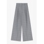 DIXIE pantaloni ampi a quadri vita alta CIELO